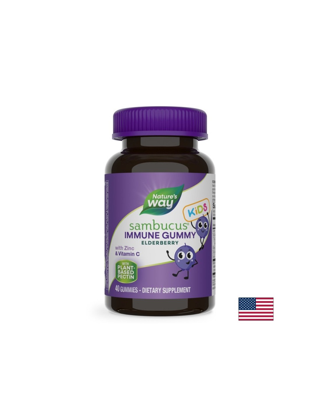 Sambucus pour enfants Immun Gummy (avec vitamine C et zinc), 40 comprimés de gel