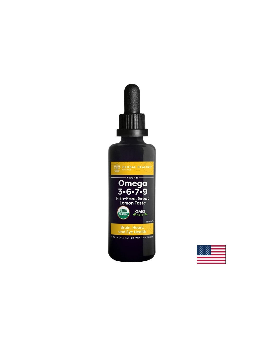 Activité du cœur et du cerveau - Omega végétalien 3,6,7,9 - Drops x 59,2 ml