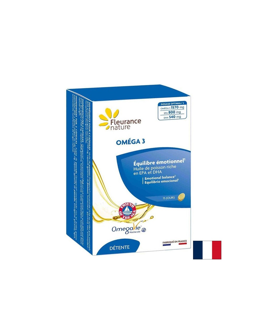 Fonction cardiovasculaire et cérébrale - oméga 3, 392,5 mg (EPA 200 mg/dha 100 mg) x 60 capsules