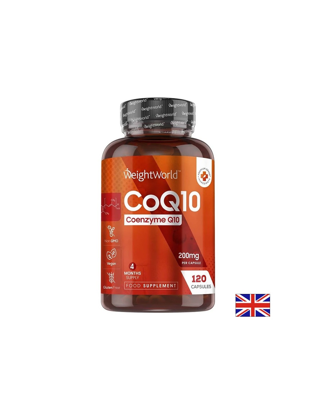 Santé cardiovasculaire - Coenzyme Q10 200 mg, 120 capsules - CoQ10