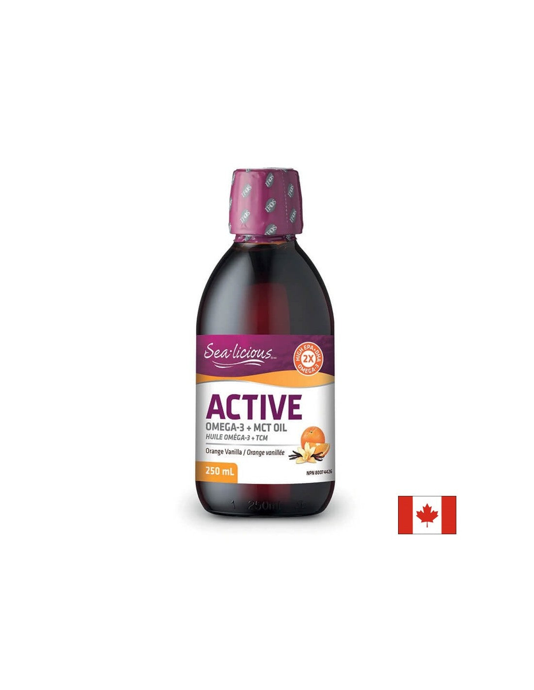SEA-LICIED® Omega-3 actif | Huile de vitamine D3 et MCT - 250 ml