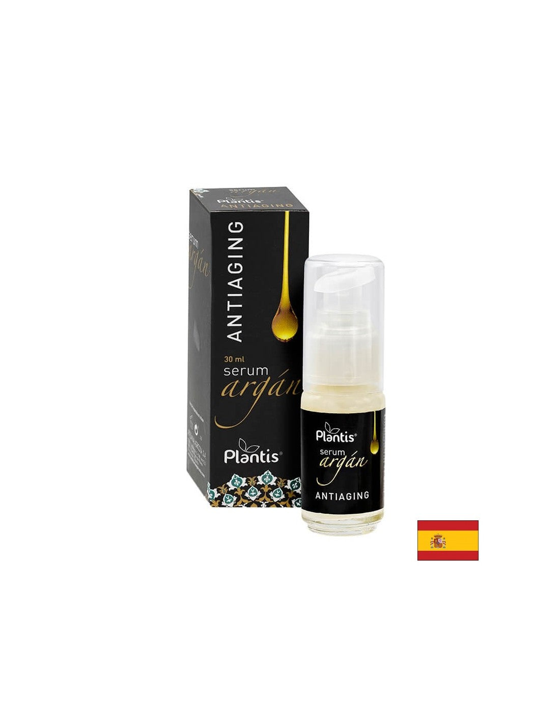 Face au sérum avec de l'huile d'argan, vit. E et acide hyaluronique - sérum Argán Plantis®, 30 ml