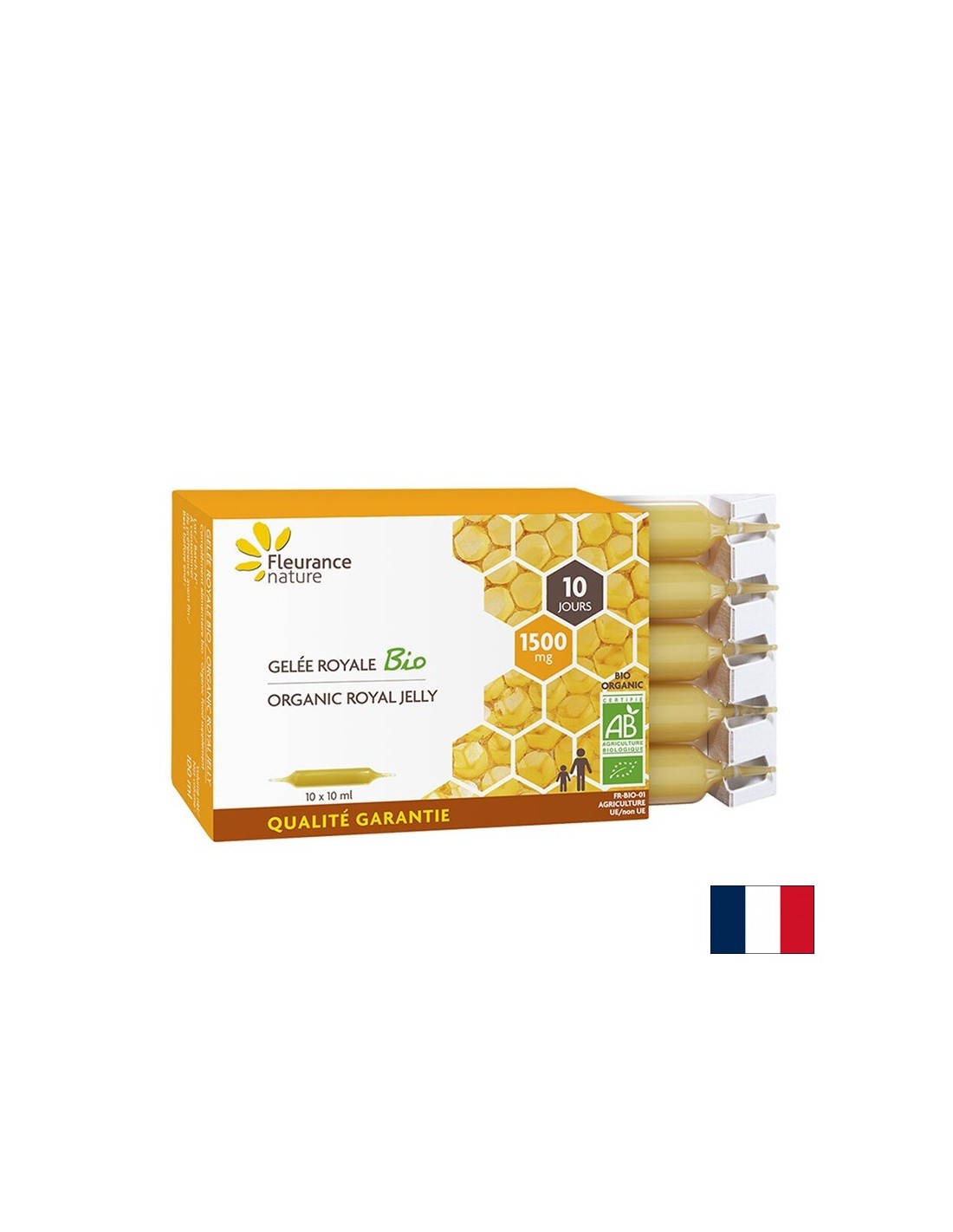 Strong Immunity - Royal Jelly + Honey Organic, 10 ampoules Nature floute