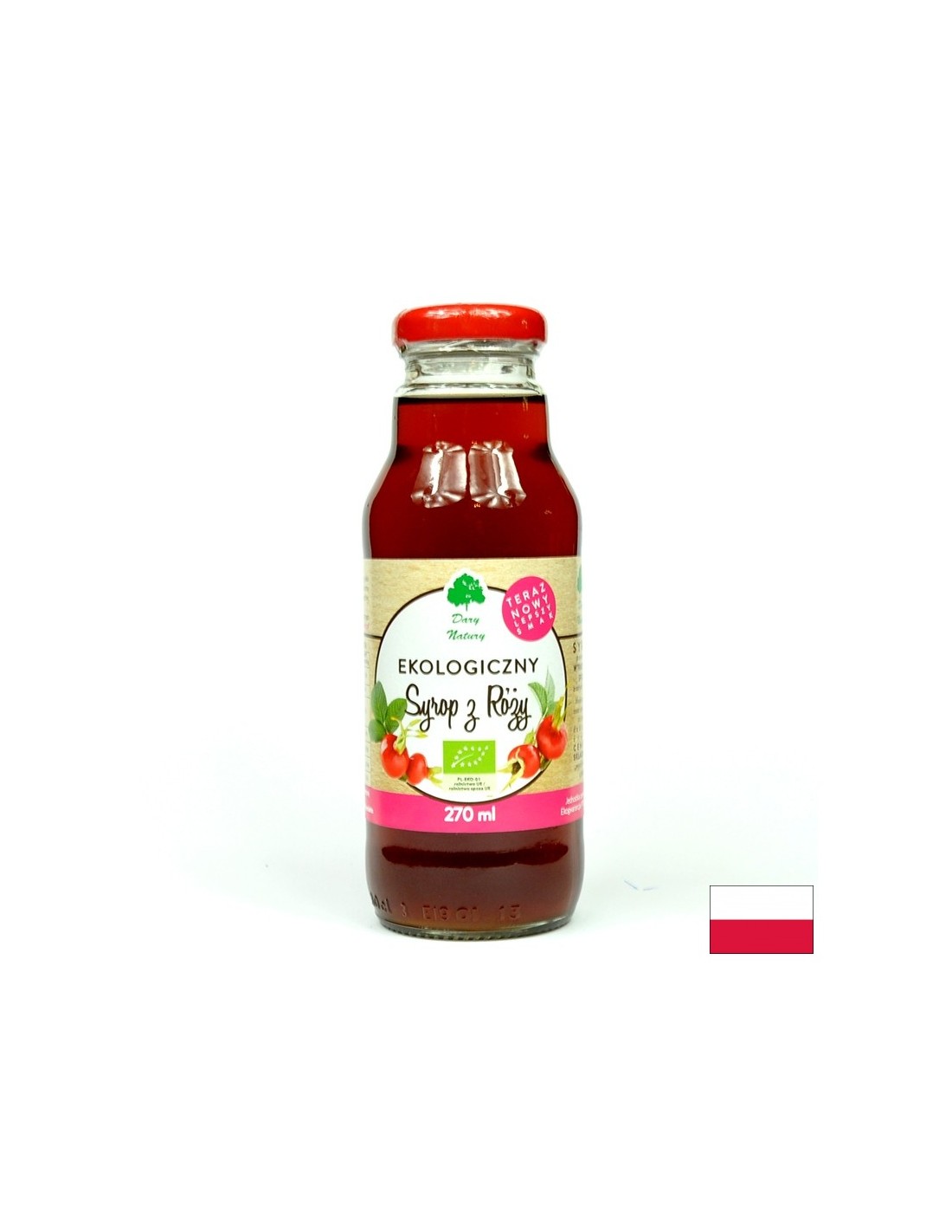 Sirop de rosehip biologique pour ajouter aux boissons et aux desserts - Heart and Immune Health, Antioxyant, 270 ml