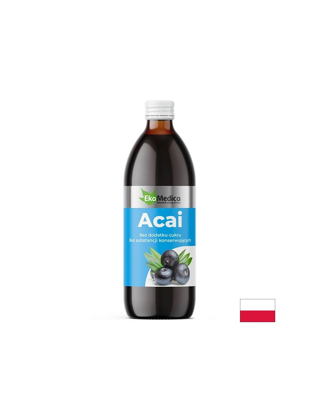 Jus d'açai (asaï) avec camu-camu et vitamine C naturel - antioxydant puissant, 500 ml, 10 ou 20 doses