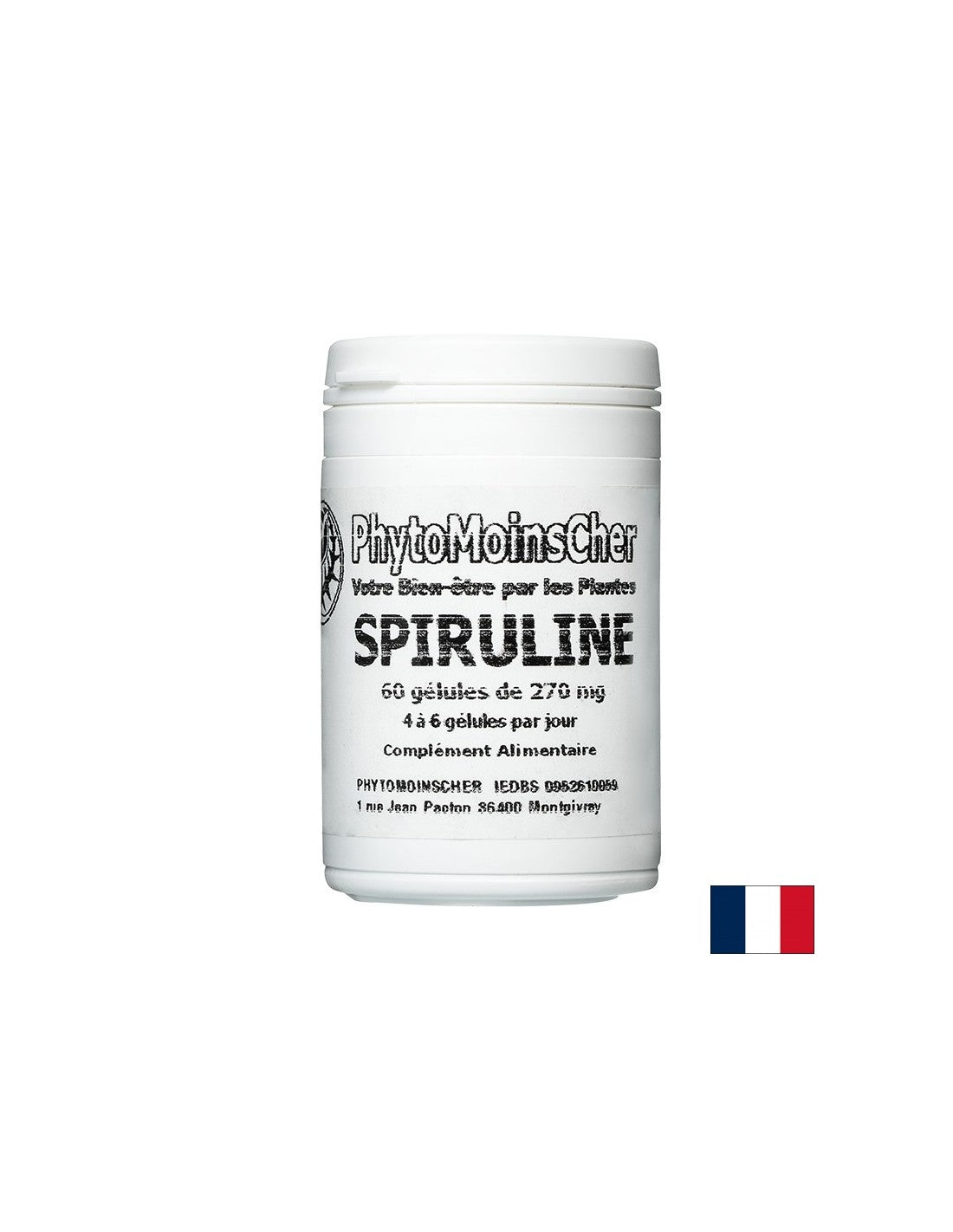 Énergie et immunité - Spiruline, 270 mg x 60 capsules