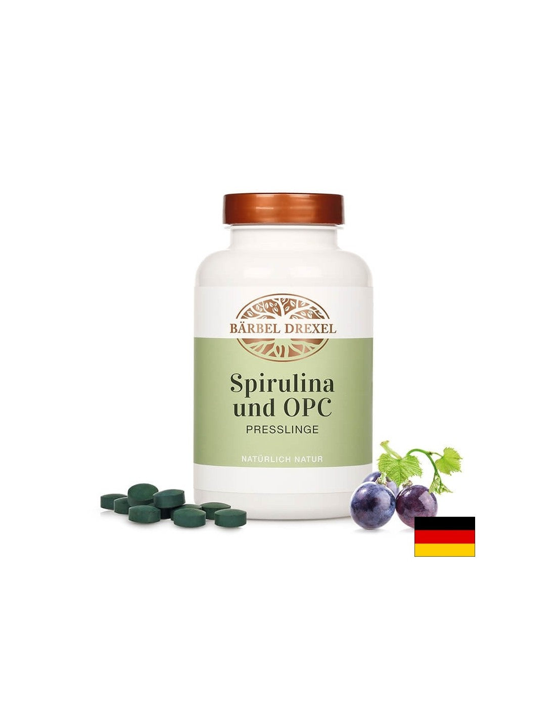 Spiruline et proanthocyanidines oligomères - Antioxydant, stimulant immunitaire et énergisant, 360 comprimés <tc>Bärbel Drexel</tc>