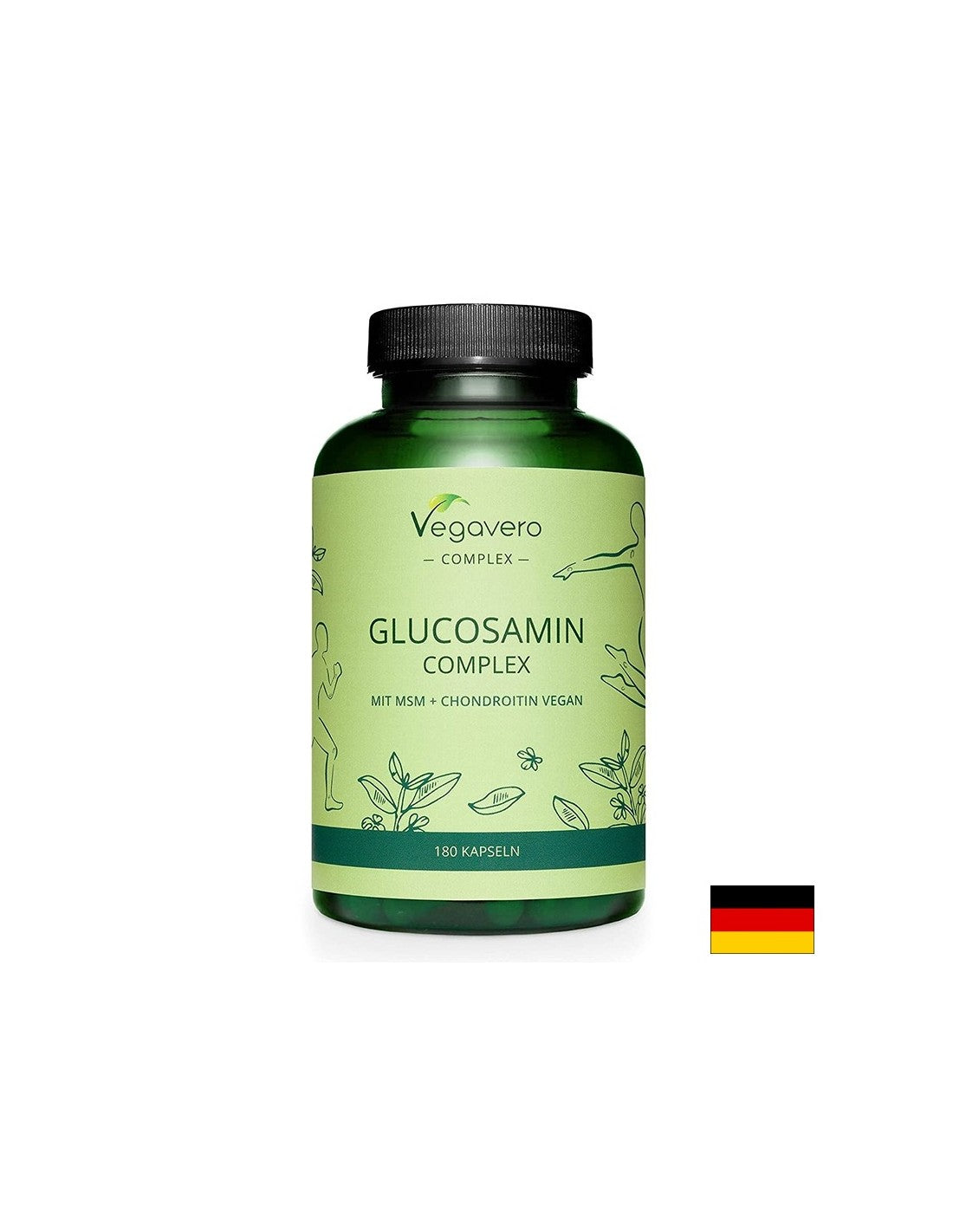 Articulations et os - Complexe de glucosamine (avec MSM et glucosamine végétalienne), 180 capsules <tc>Vegavero</tc>