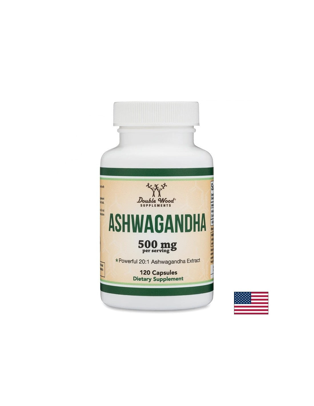 Ashwagandha - pour le stress, la fatigue, l'anxiété, 250 mg, 120 capsules pour 2 ou 4 mois d'admission