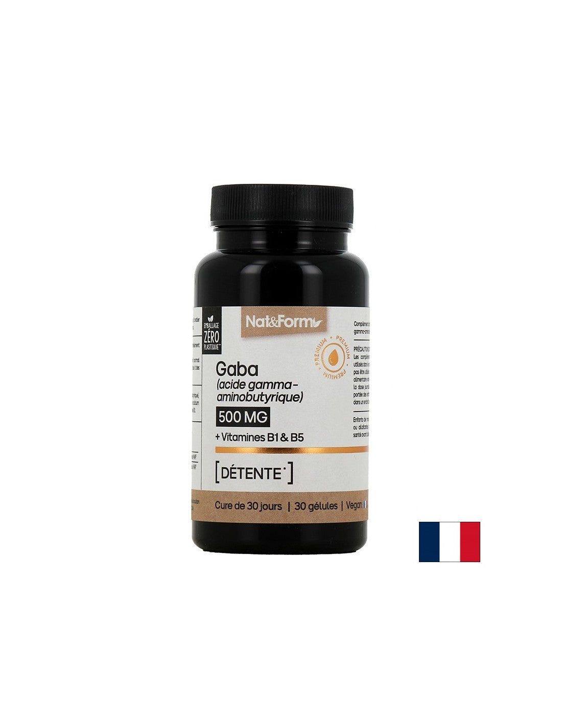 Stress et bonne humeur - GABA + Vitamine B1 et acide pantothénique, 30 capsules