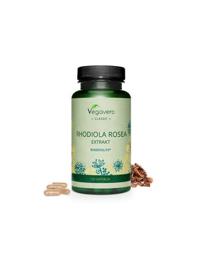 Stress and good mood - Golden root (Rhodiola), 120 capsules Vegavero - Nutra Best Europe