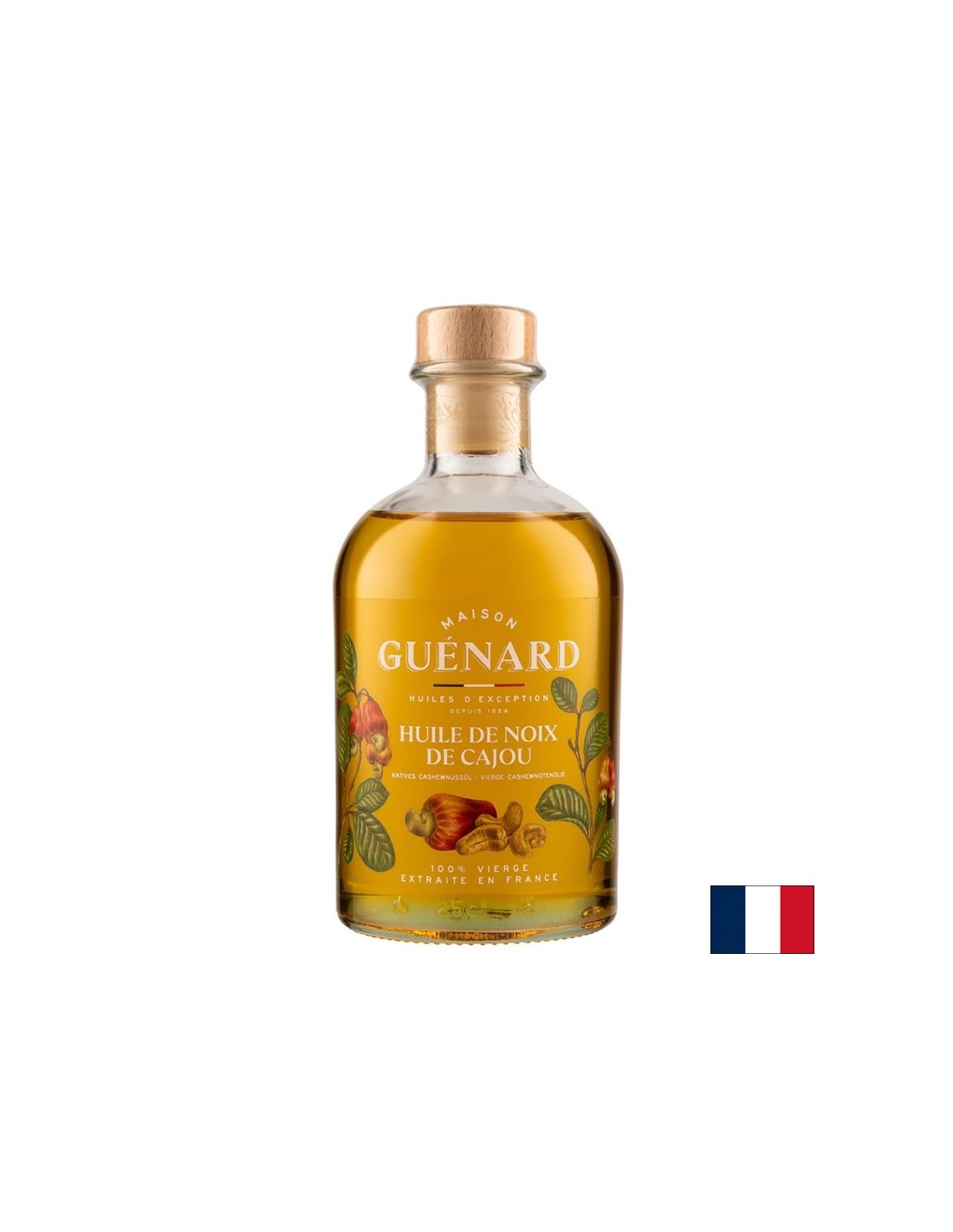 Huile de noix de cajou pressée à froid, 240 ml