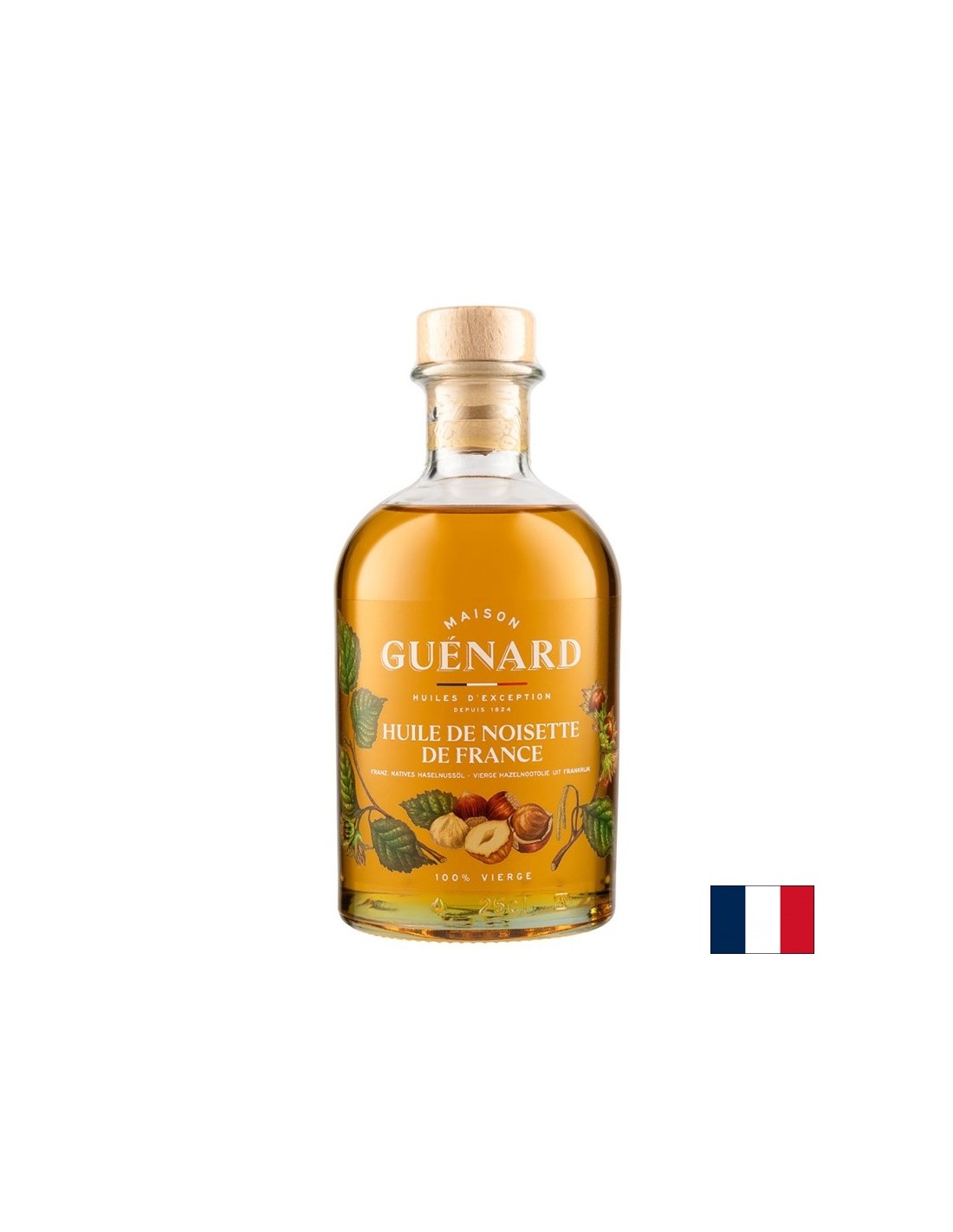 Huile de noisette pressée à froid (France), 240 ml
