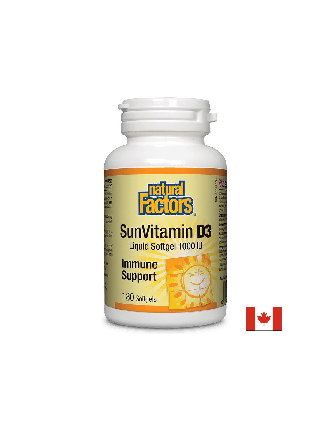 Sunvitamin D3 1000 IU - 180 capsules de gel