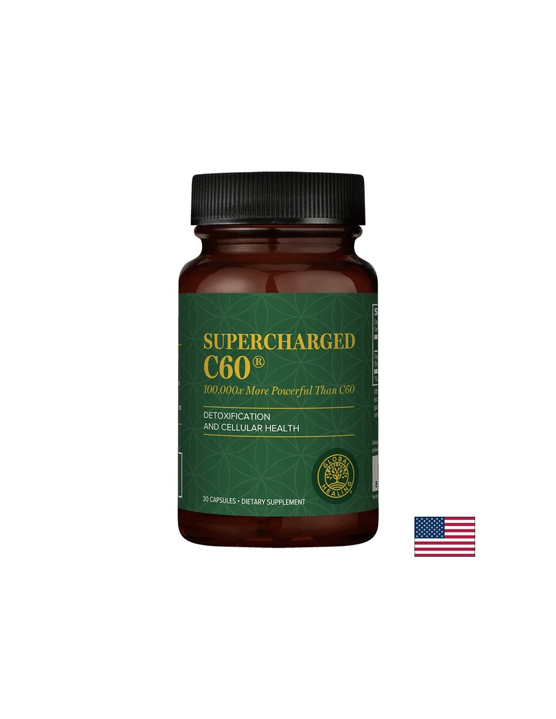 C60® suralimenté - carbone activé microactivé, 30 capsules Gérothérapeutes globales