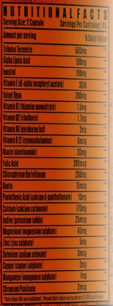 Testo Boost | avec tribulus, vitamines et minéraux - 90 capsules