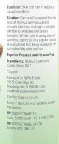 Huile de ricin | 100% certifié biologique - 237 ml