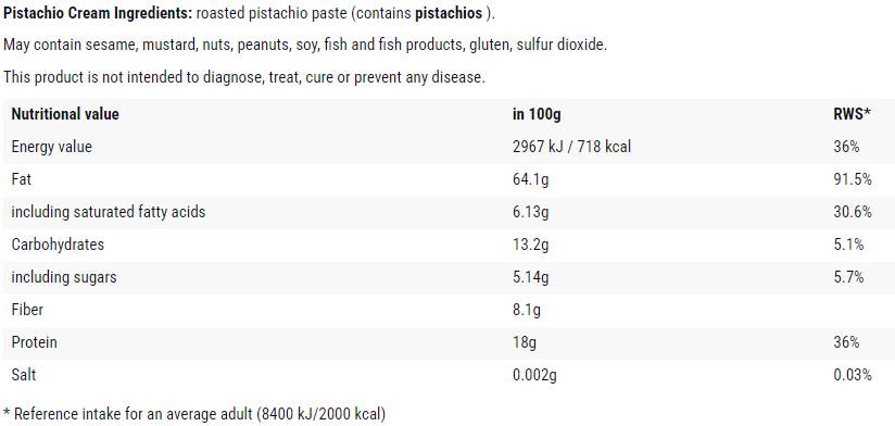 Crème de pistache - 200 grammes