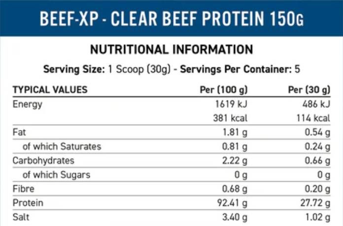 Bœuf-xp | Protéine de boeuf hydrolysée claire - 150 grammes
