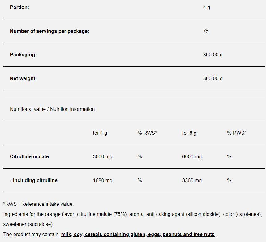 Citrulline Max - 300 grammes