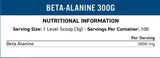 Poudre de bêta-alanine 3000 mg - 300 grammes