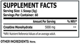 Créatine monohydrate 5000 mg - 300 grammes