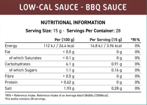 Ajuster Sauce à faible teneur en calcul | BBQ - 425 ml