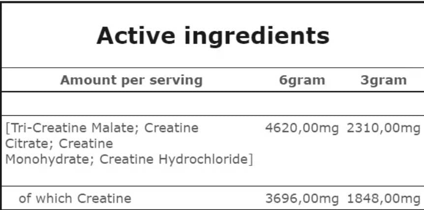 Crea xtreme Powder | Matrice de créatine - 180 grammes