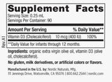 Vitamine D3 400 UI de bébé - 22,5 ml