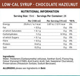 Ajuster le sirop à faible teneur en calcul | Noisette au chocolat - 425 ml