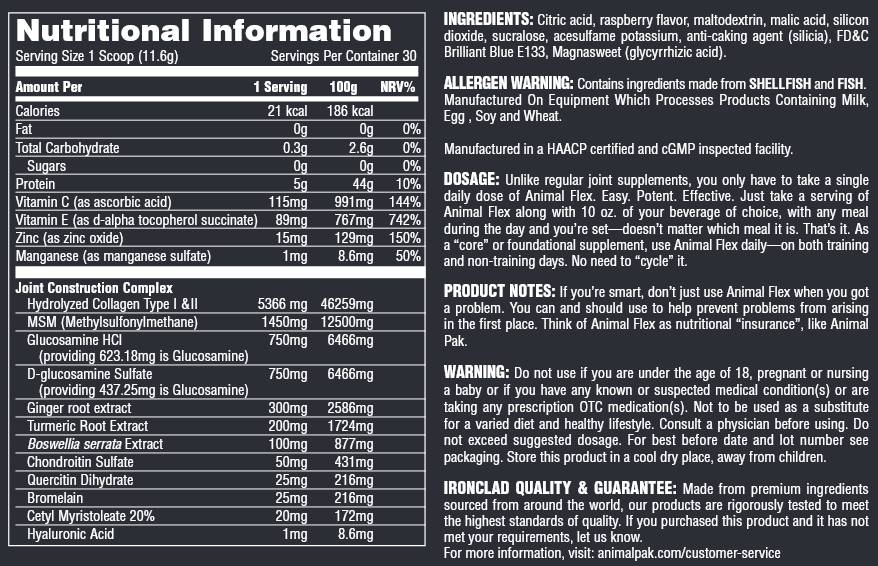 Animal Flex Powder - 348 grammes
