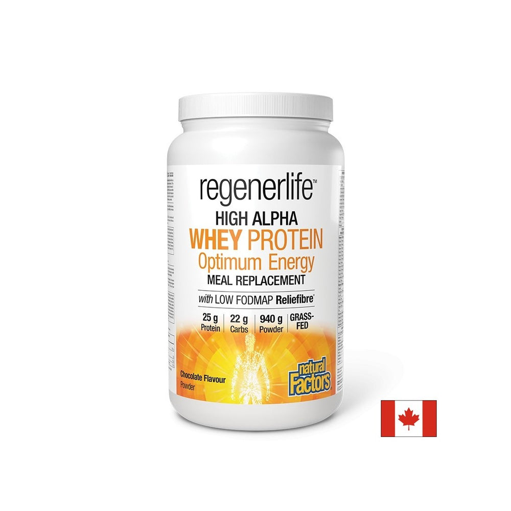 Protéine de lactosérum (isolat) Énergie optimale RegenerLife ™ - Énergie et tonus musculaire, poudre aromatisée au chocolat 940 g