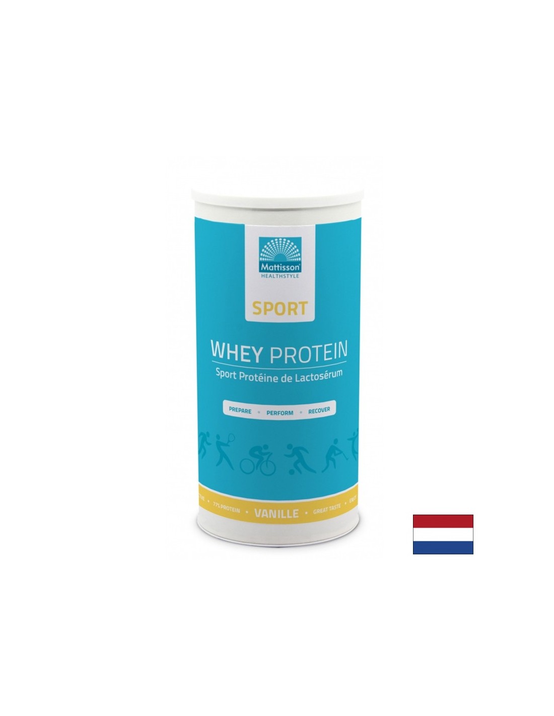 Protéine de lactosérum - Protéine de lactosérum sport, 450 g de poudre avec saveur de vanille