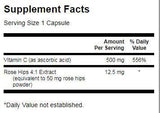 Vitamine C avec des hanches de rose 500 mg - 250 capsules