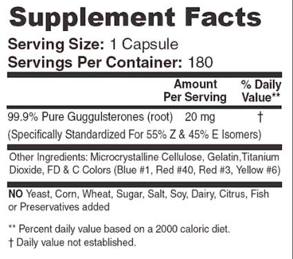 T3/Guggulsterones - 180 capsules