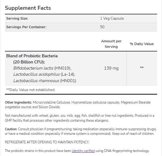 Probiotique des femmes 20 milliards - 50 capsules