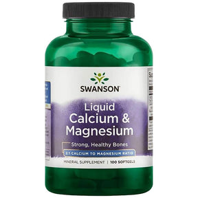 Liquid Calcium & Magnesium - 100 Gel capsules - Nutra Best Europe