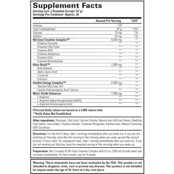 6e Gear Creatine Complex | Génération supérieure de créatine - 1135 grammes