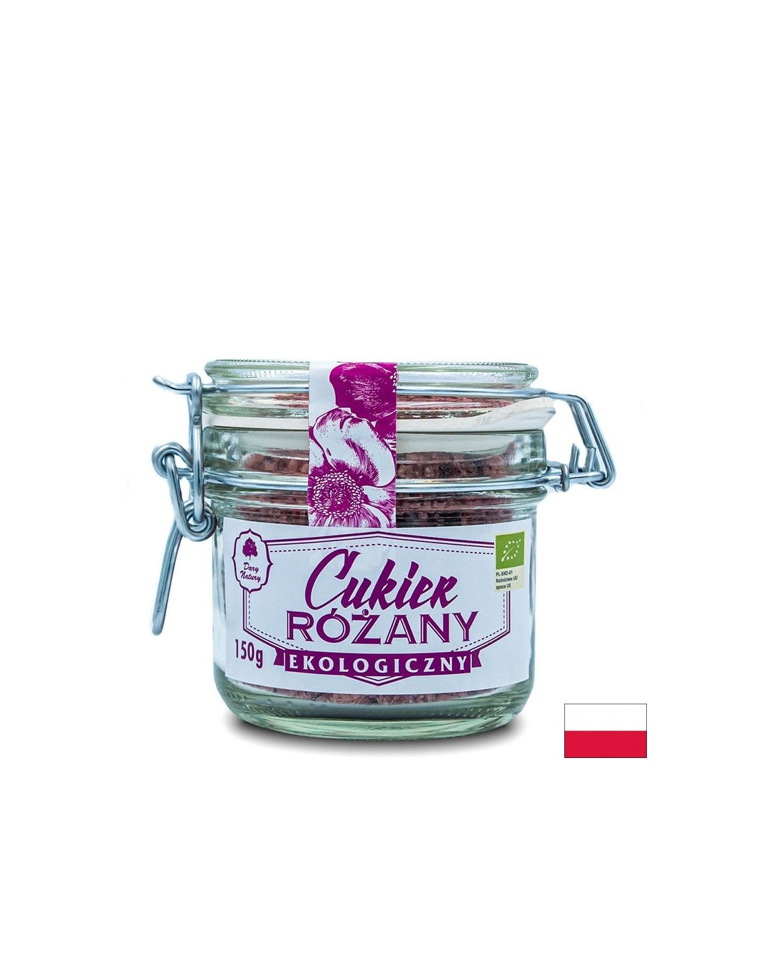 Sucre de canne aux pétales de rose Bio, 150 g <tc>Dary Natury</tc>