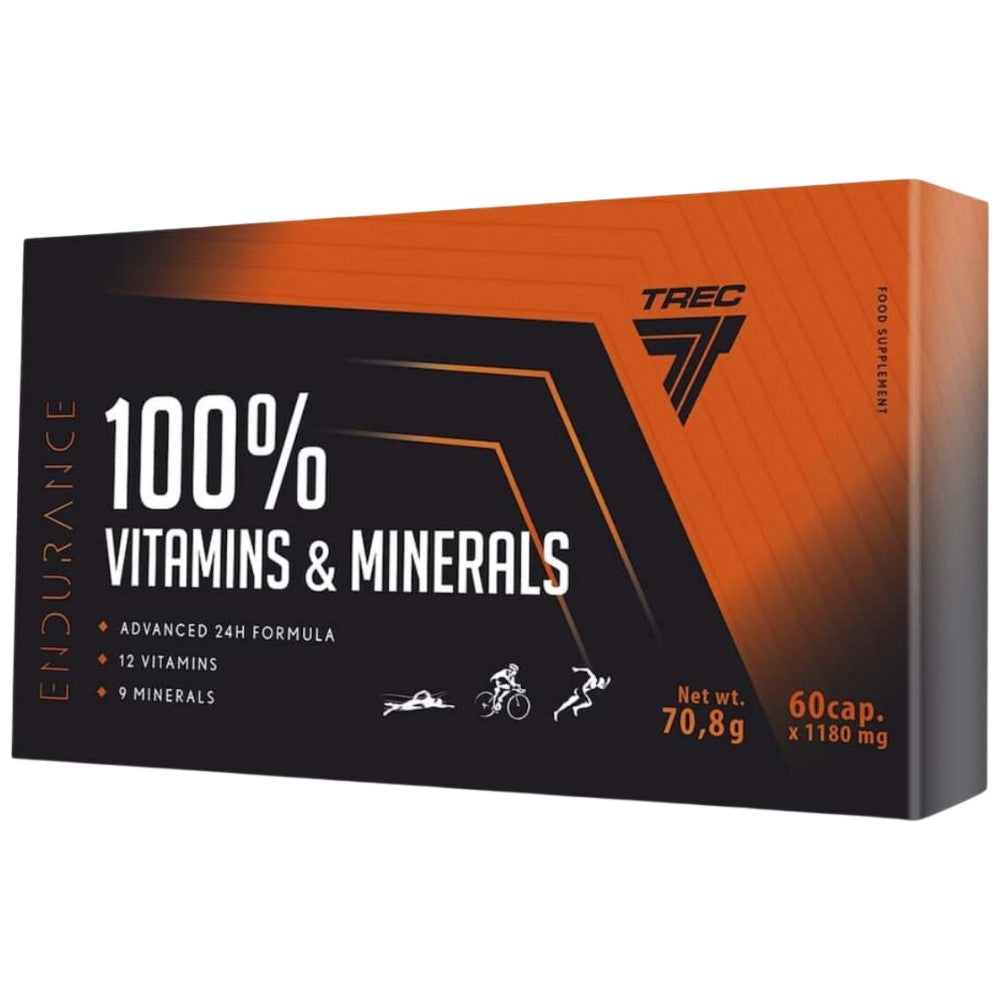 100% vitamines et minéraux | Endurance - 60 capsules