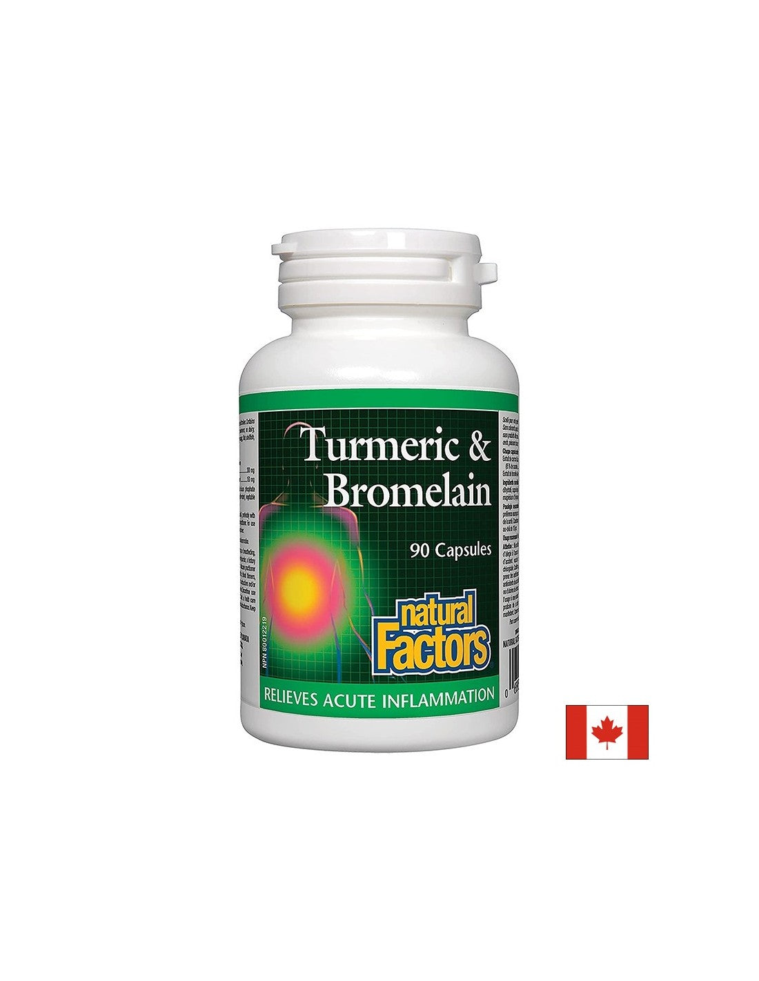 Curcuma et bromélaïne - Curcuma et bromélaïne, 90 capsules <tc>Natural Factors</tc>