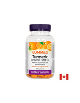 Gummies à la curcumine et au curcuma/Curcuma, 120 comprimés de gelée à l'orange <tc>Webber Naturals</tc>