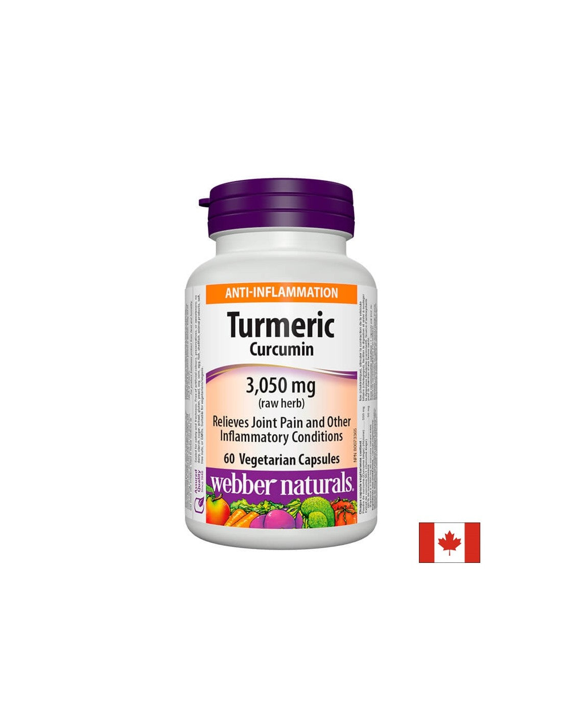 Curcuma Curcumine 600 mg x 60 capsules <tc>Webber Naturals</tc>