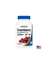 Santé urinaire - Cranberge 500 mg + vitamine C et E, 120 capsules