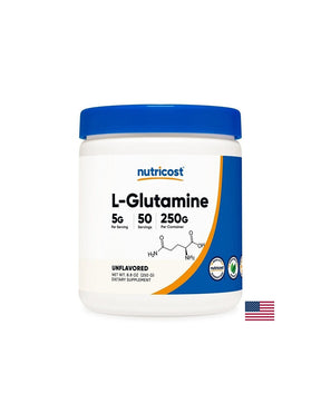 To support muscle and intestinal function - L-Glutamine, 5 gx 250 g powder - Nutra Best Europe