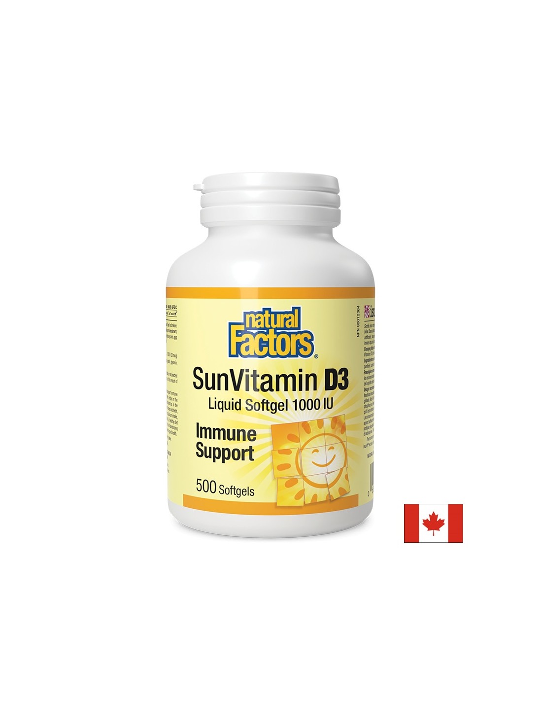 Sunvitamin D3 1000 UI - 500 capsules de gel