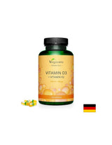 Vitamine D3 + K2/ Vitamine D3 1000 UI + K2 100 µg, 120 gélules, 100% Vegan <tc>Vegavero</tc>