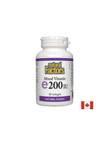 Vitamine E 200 UI Source naturelle Tocophérol - 90 capsules