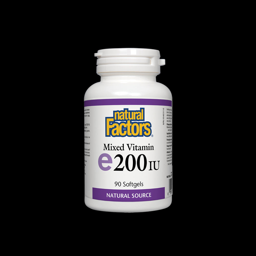 Vitamine E 200 UI Source naturelle Tocophérol - 90 capsules