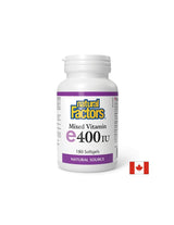 Vitamine E (mélange de tocophérols) - antioxydant, 268 mg/400 UI <tc>Natural Factors</tc>